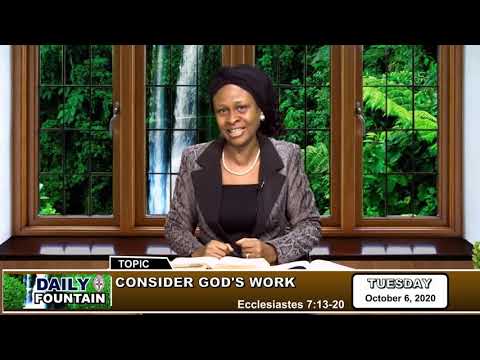 DAILY FOUNTAIN DEVOTIONAL GUIDE FOR 6 OCTOBER 2020 - MRS PRISCILLIA ORJI