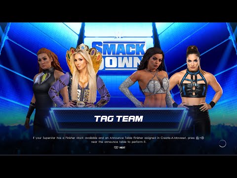 WWE 2K22 Becky Lynch & Charlotte Vs Mandy Rose & Raquel