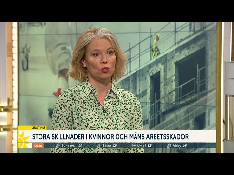 , title : 'Stora skillnader i kvinnor och mäns arbetsskador - Nyhetsmorgon (TV4)'