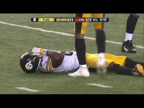 Antonio Brown knocked out by Vontaze Burfict  HD