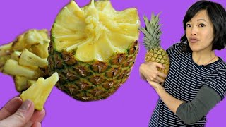 How to Pull Apart a PINEAPPLE | Pineapple Peeling - Fruity Fruits