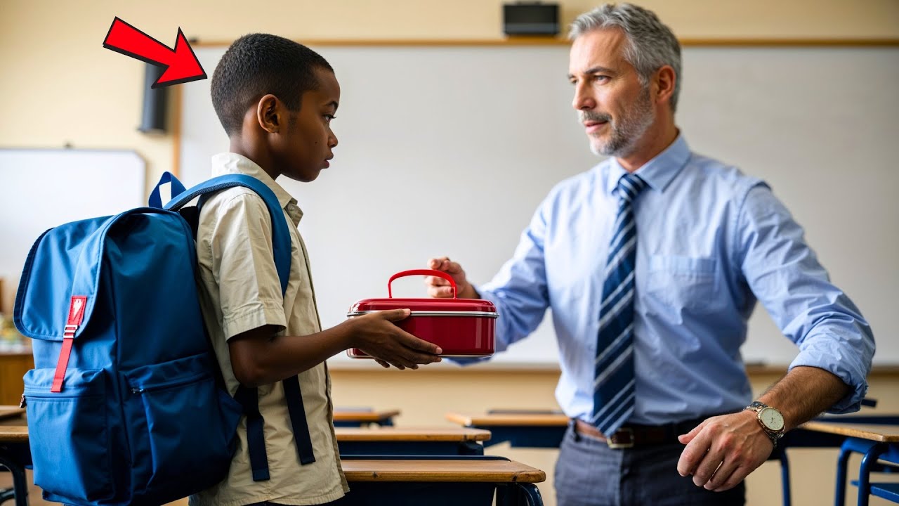 The teacher picked up the boy's lunch every day, but one day, his father put THIS in his backpack