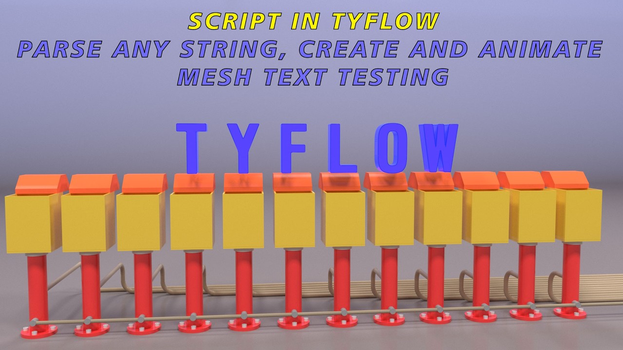 TyFlow Dynamic Text Generator Test