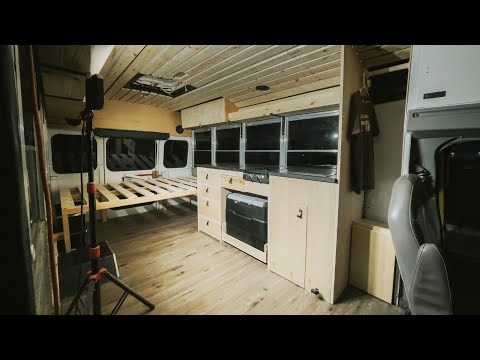 SKOOLIE CUSTOM CABINETS - 30 Day Short Bus Build. (Episode 4)