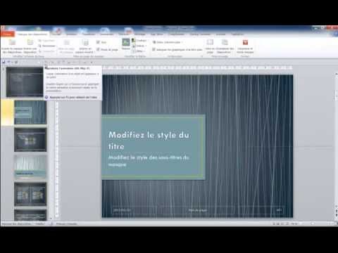 comment modifier diaporama powerpoint