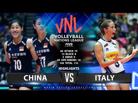 China vs Italy | Highlights | Women's VNL 2019