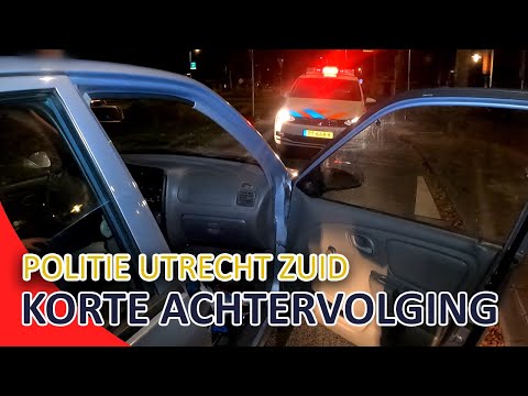 Politie Utrecht Zuid | Brand | Korte achtervolging | Voertuig zonder kenteken