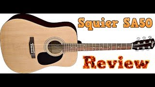 Video thumbnail for A look at the Squier SA50 Acoustic Guitar by JandW Music