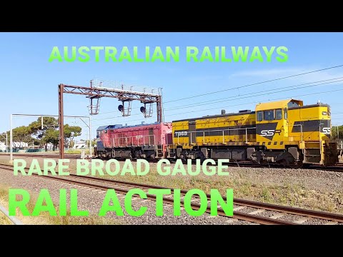 Rare Broad Gauge Action - Old Australian Locomotives!