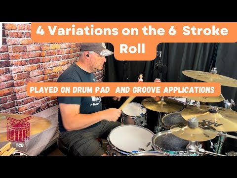 The 6 Stroke Roll and 4 very cool Stickings For Drum Pad, Drum Kit Phrases and in Grooves!