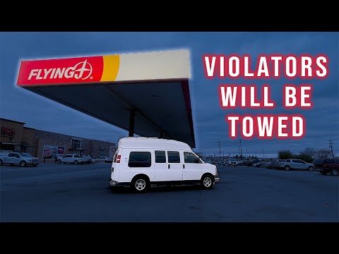 Living in a Van | I TRIED Overnight Parking at a Truck Stop (It didn't go well) 😩