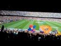 Barcelonas fans chanting the anthem...Barca Barca ...