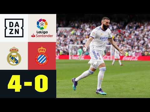 Real fegt Espanyol weg und feiert 35. Meisterschaft! Real Madrid – Espanyol 4:0 | La Liga | DAZN