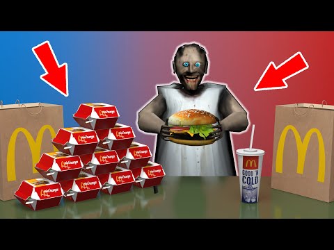 ASMR MUKBANG - Granny vs Fast Food vs Baldi - funny horror school animation (p.125)