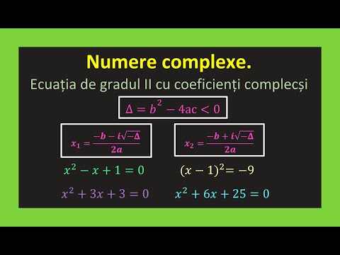 Numere complexe ecuatia de gradul 2 exercitii formule delta x1 x2 clasa 10 (Invata Matematica Usor)