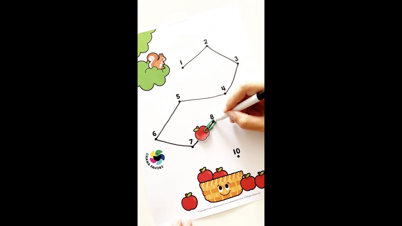 Apple Number Sequencing Printable #chanafavors
