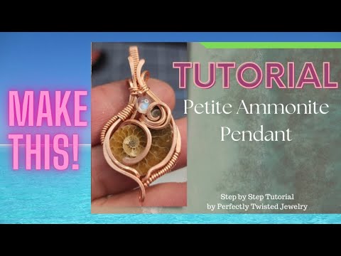 TUTORIAL Ammonite SMALL Wire Wrapped Pendant