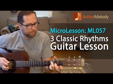 3 classic rhythm patterns on guitar - Blues, Bluegrass, and Folk - Rhythm Guitar Lesson - ML057