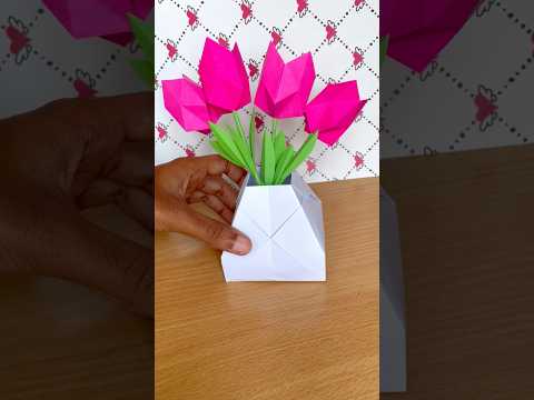 Simple and beautiful origami flower pot ✨🌷🪴 | Art beats
