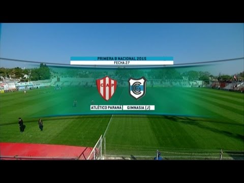 Fútbol en vivo. Atl. Paraná - Gimansia (J). Fecha 27 del torneo de Primera B Nacional.