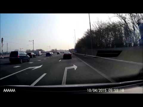 Driving in The Netherland: Motorway A4 Amsterdam via Schiphol