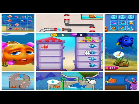 Fishdom All Ads Mini games Collections HD from Level 1 - 3000 gameplay | save help and feed fish