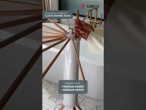 Foldable stainless steel tripod cloth drying stand