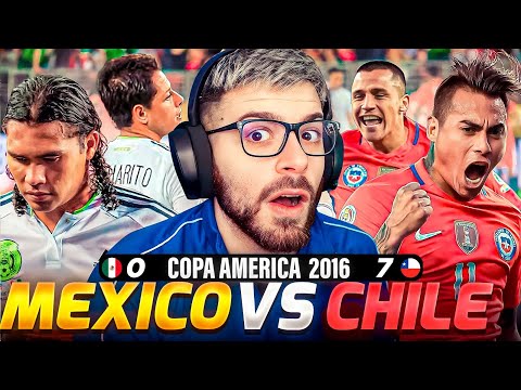 REACCION A HUMILLADA HISTÓRICA DE CHILE A MEXICO EN LA COPA AMÉRICA CENTENARIO 2016.CHILE 7-0 MÉXICO