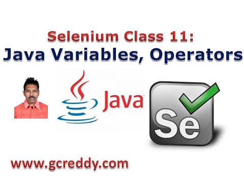 Selenium 11 Java Variables And Operators