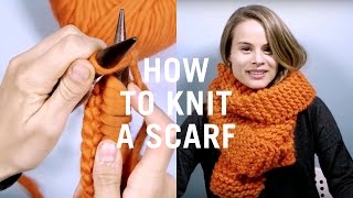 How to knit a scarf