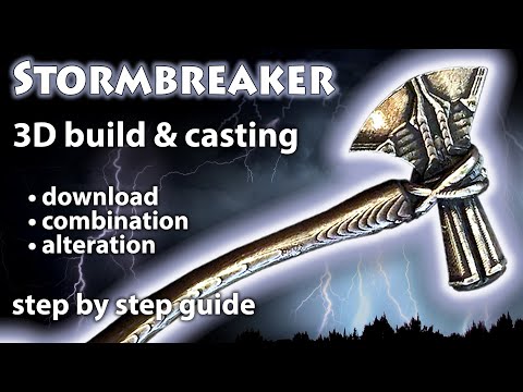 Thor's STORMBREAKER bronze casting. 3d build & bronze cast with FREE downloads & Software- by VOGMAN