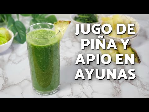 JUGO de PIÑA y APIO en AYUNAS 🍍🥬 | Para qué sirve y beneficios