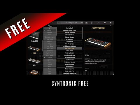 Syntronik Free • IK Multimedia • 20 Selected Factory Presets • Free VST • Sounds Patches Playthrough