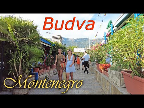 🌞Budva, Montenegro, 🌡T+33C°  - Walking Tour - Travel Guide  #46/4
