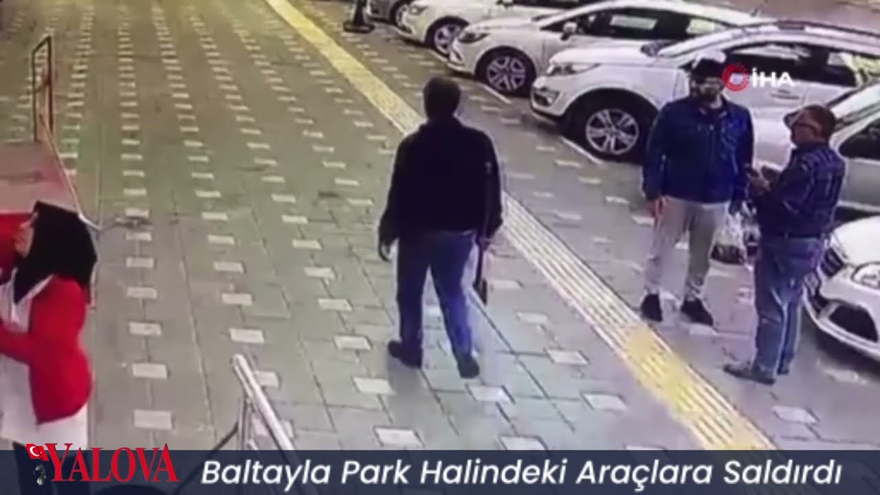 Baltayla Park Halindeki Araçlara Saldırdı