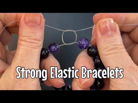 How to tie a bracelet - strong elastic knot with NO GLUE required!