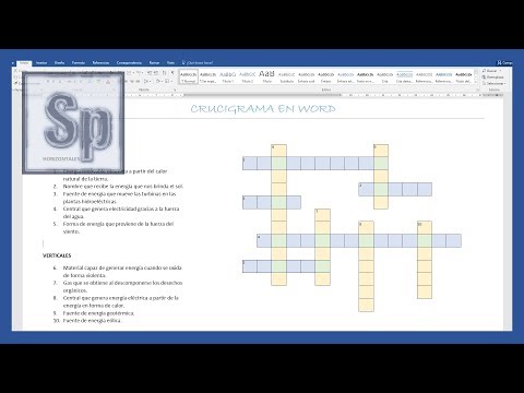 Word - Cómo hacer un crucigrama en Word. Tutorial en español HD