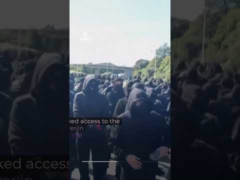 'Stop the boats' masked protesters block England's Port of Dover | AJ #shorts