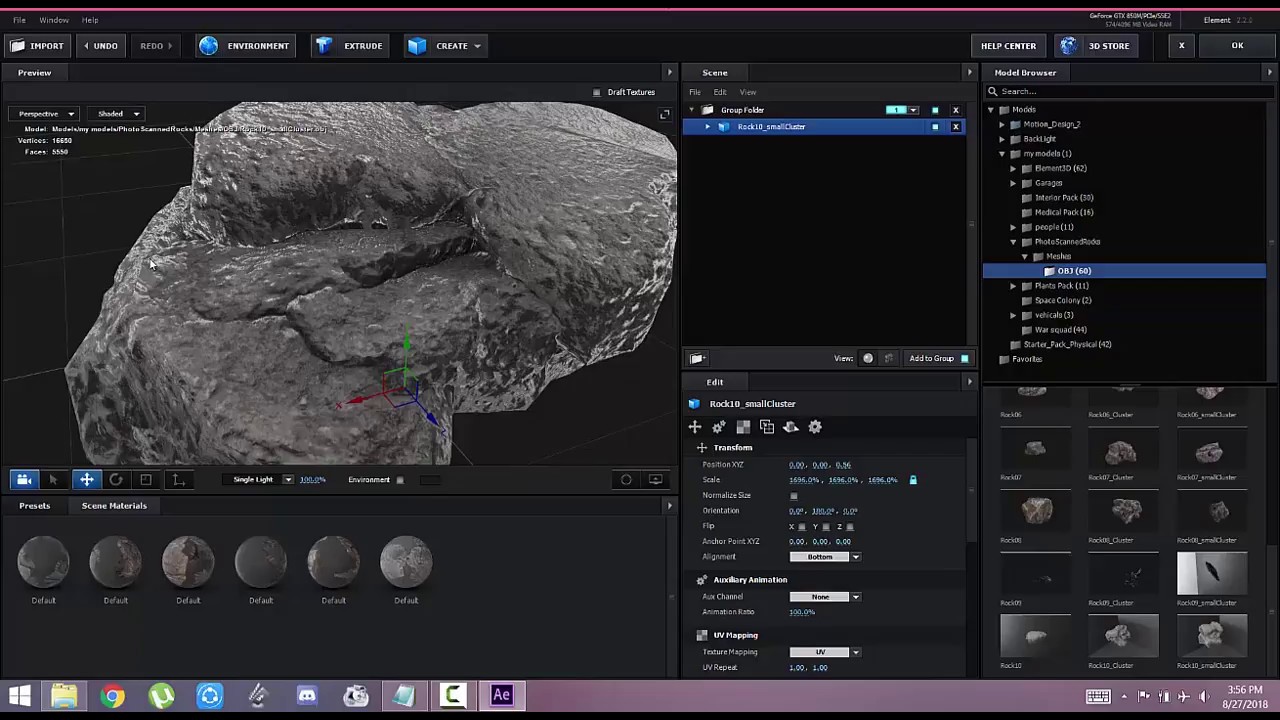 Photorealistic rock model pack ELEMENT 3D