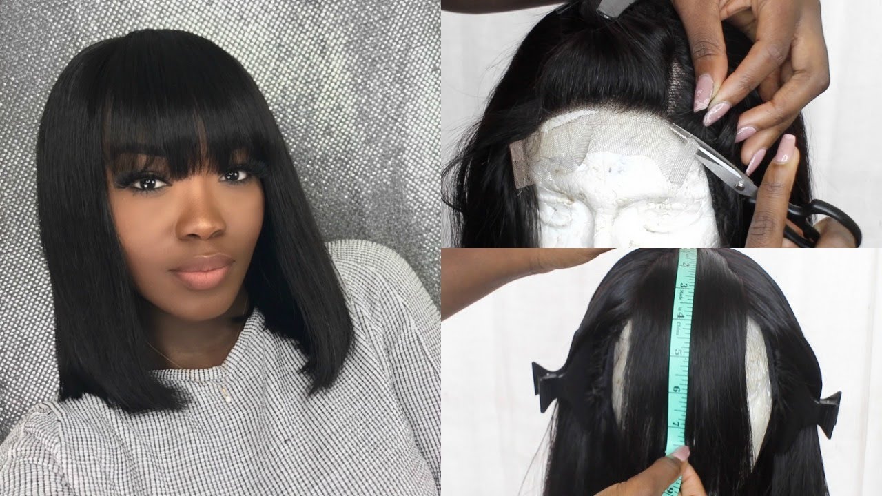 HOW TO CUT BANGS USING A CLOSURE WIG | DIY WIG TUTORIALS | FREEBORNNOBLE