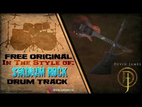 Stadium Rock Styled Free Original Drum Track - 135 BPM (FREE WAV & MIDI DOWNLOAD)