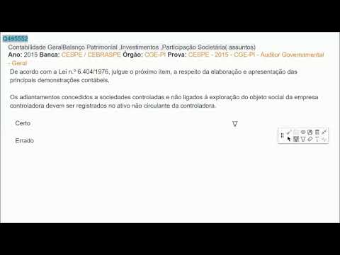 CONTABILIDADE Prova: CESPE - 2015 - CONCURSO CONTROLDORIA GERAL CGE-PI -Auditor Governamental -