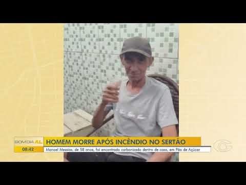 Homem morre carbonizado após incêndio em Pão de Açúcar - 04/12/2025