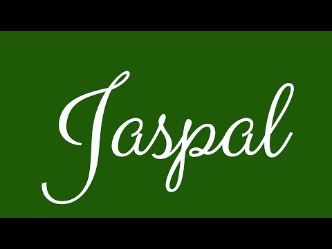 Learn how to Write the Name Jaspal Signature Style in Cursive Writing