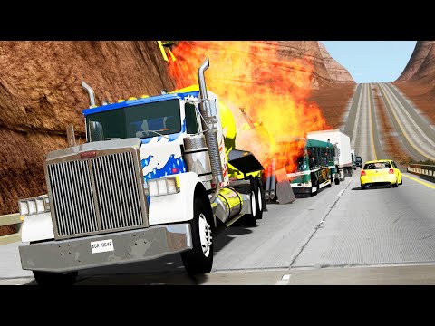 Truck Pileups Crashes 3 - BeamNG.Drive