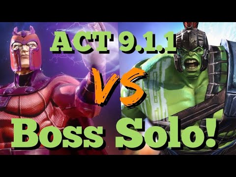 MCOC - ACT 9.1.1 - Magneto VS Gladiator Hulk - Boss Solo!!