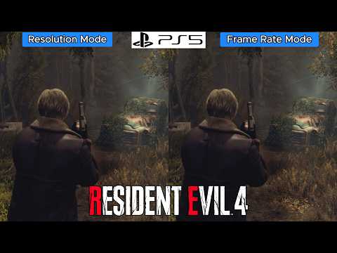 Resident Evil 4 Remake PS5 - Resolution Mode Vs Frame Rate Mode - Modes Comparison - 4k - Graphics