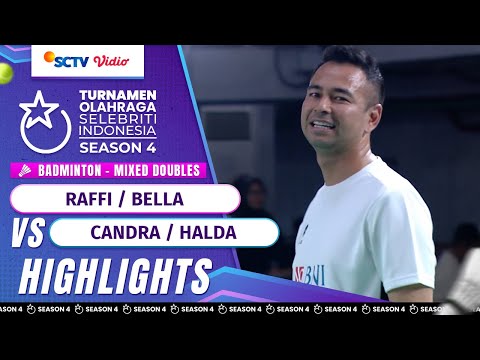 Raffi Ahmad/Bellaetrix VS Candra Wijaya/Halda Rianta - Highlights Bulutangkis | TOSI Season 4