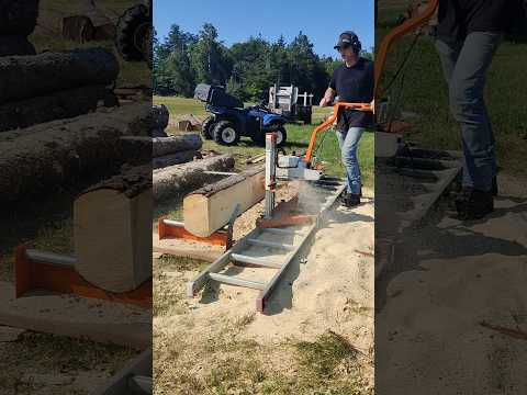 milling wood with portable Norwood pm14 sawmill