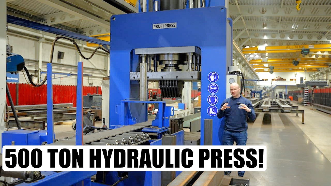 Making Steel Beams With 500 Ton Hydraulic Press
